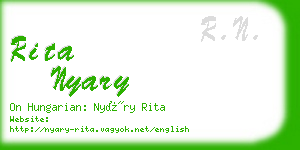 rita nyary business card